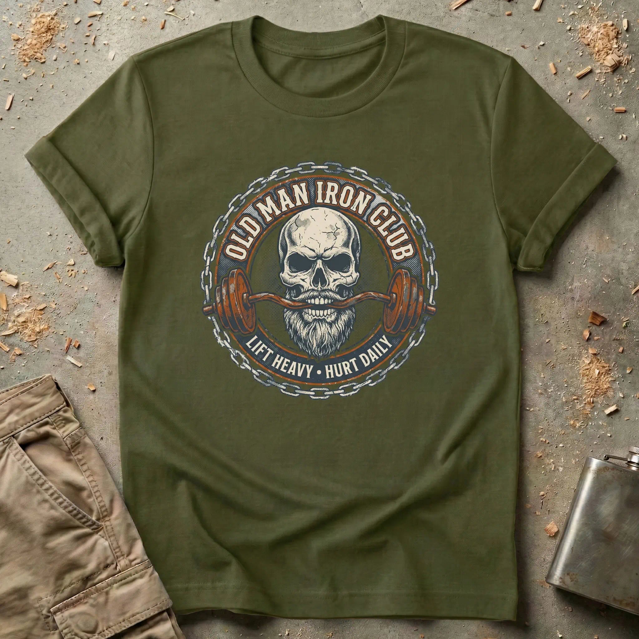 Lift Heavy Hurt Daily - Old Man Iron Club T-Shirt